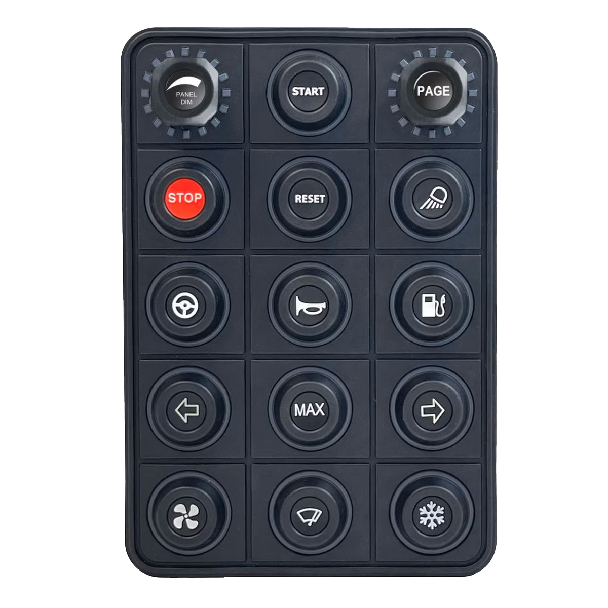 #CAN Keypad 15 Button + 2 Rotary Encoders
