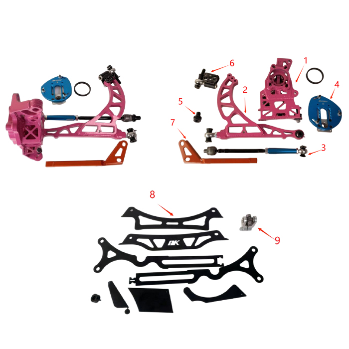 D-Knuckle ZN6/8-F-FR_FM set (E90メンバー加工用)