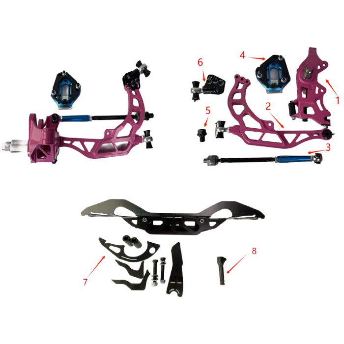 D-Knuckle S13/14/15-F-FR_FM set (E46メンバー加工用)